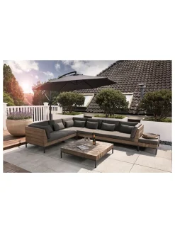 Lifa Living Gartenmöbel<Ampelschirm in Schwarz - (H)250 cm