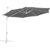 Beliani Gartenmöbel<Ampelschirm SAVONA II in Grau/Weiß - (W) 295 x (H) 254 x (L) 295 cm