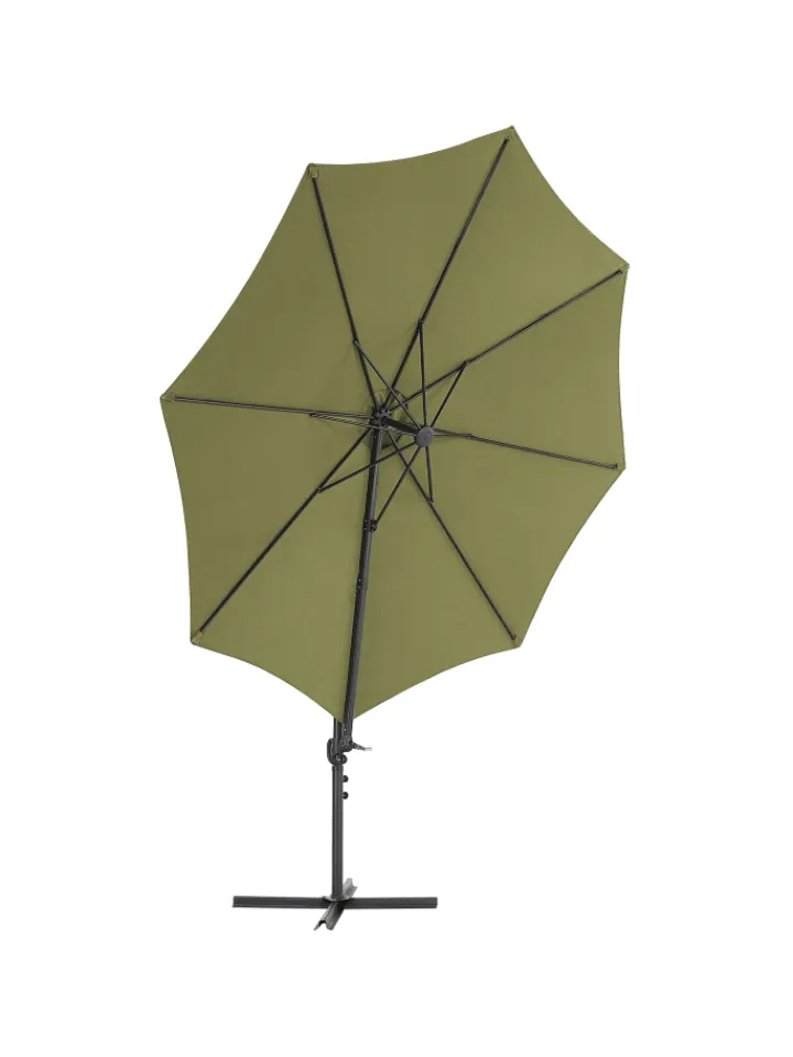 Beliani Gartenmöbel<Ampelschirm SAVONA II in Grün/Schwarz - (W) 295 x (H) 254 x (L) 295 cm