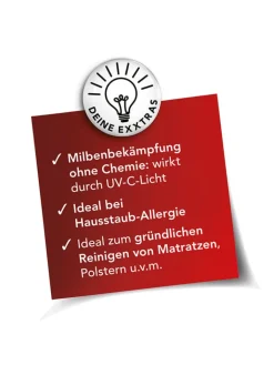 MAXXMEE Staubsauger<Anti Milbensauger mit UV C Licht HEPA Milben Handstaubsauger