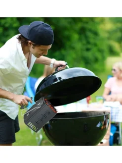 relaxdays Grillen<Anzündkamin in Schwarz