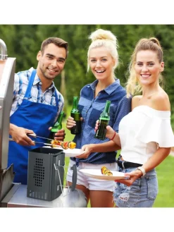 relaxdays Grillen<Anzündkamin in Schwarz