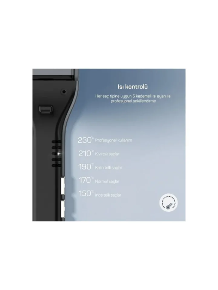 Arzum Bügeleisen<AR5078 Glätteisen Haarglätter effizientes Styling stilvoll in Schwarz