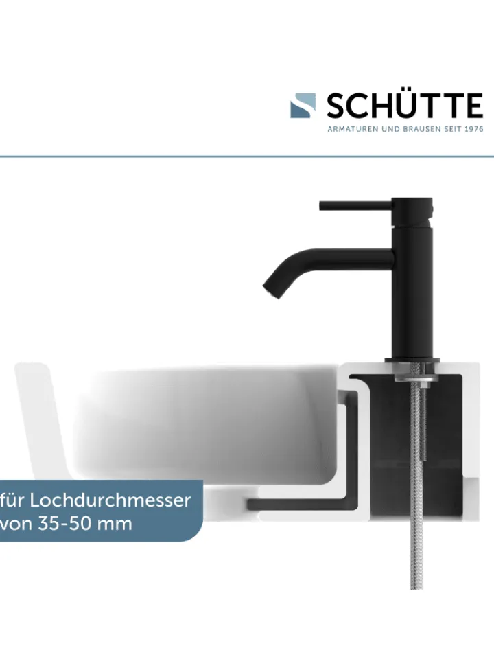 Franz Joseph Schütte Badarmaturen<ARAGON Standventil, Schwarz matt