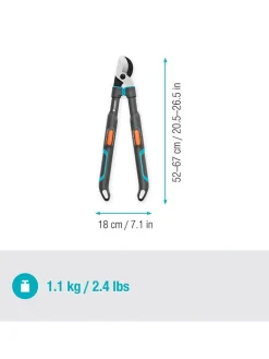Gardena Gartendekoration<Astschere ''TeleCut'' in Grau - (L)67 x (B)18 cm