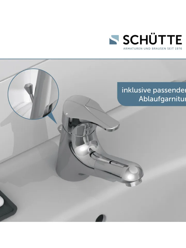 Franz Joseph Schütte Badarmaturen<ATTICA Waschtischarmatur, Chrom, mit herausziehbarer Haarbrause