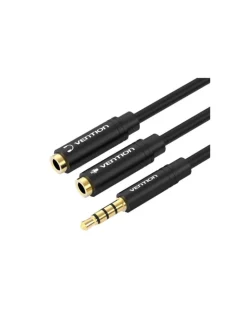 Wisam® Tablets, Konsolen & Elektronisches Spielzeug<Audio-Kabel - Audio 3,5mm Stecker auf 2x 3,5mm Buchse 0,3m (schwarz)