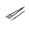 Wisam® Tablets, Konsolen & Elektronisches Spielzeug<Audiokabel 3m Kabel Audio 2xCinch auf 3,5mm (grau)