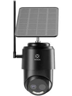 Woox Foto & Video<Außen-Überwachungskamera " R4250" mit Solarpanel in Schwarz