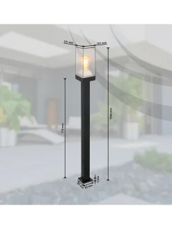 Globo lighting Außenbeleuchtung|Außenleuchten<Außenleuchte in Schwarz - (B)10 x (H)100 x (T)10 cm