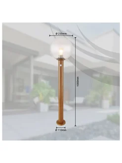 Globo lighting Außenbeleuchtung|Außenleuchten<Außenleuchte "Ossy" in Hellbraun - (H)100 x Ø 25 cm