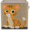 Lifeney Kisten & Körbe<Aufbewahrungsbox "Leopard" in Beige/ Orange - (B)33 x (H)33 x (T)33 cm