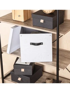 BigsoBox Kisten & Körbe<Aufbewahrungsbox "Logan" in Grau - (B)31,5 x (H)31 x (T)31,5