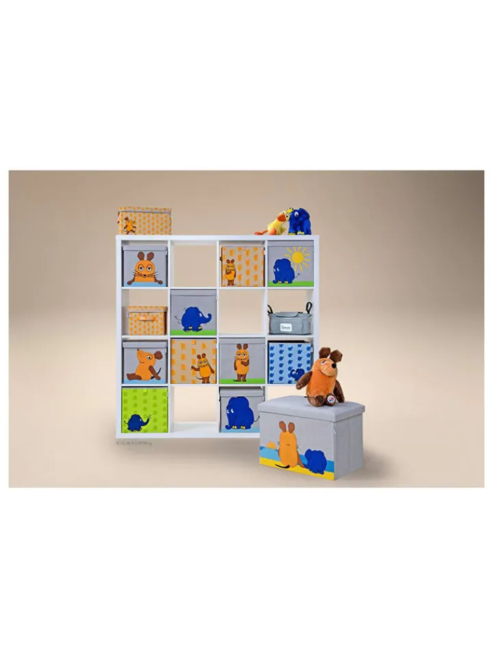 Lifeney Kisten & Körbe<Aufbewahrungsbox "Maus" in Orange - (B)30 x (H)30 x (T)30 cm