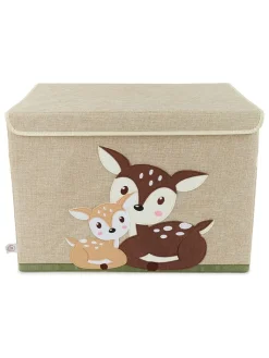 Bieco Spielwaren Kisten & Körbe<Aufbewahrungsbox mit Deckel "Rehe" in Beige - (B)51 x (H)36 x (T)36 cm
