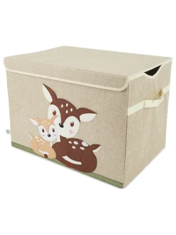 Bieco Spielwaren Kisten & Körbe<Aufbewahrungsbox mit Deckel "Rehe" in Beige - (B)51 x (H)36 x (T)36 cm