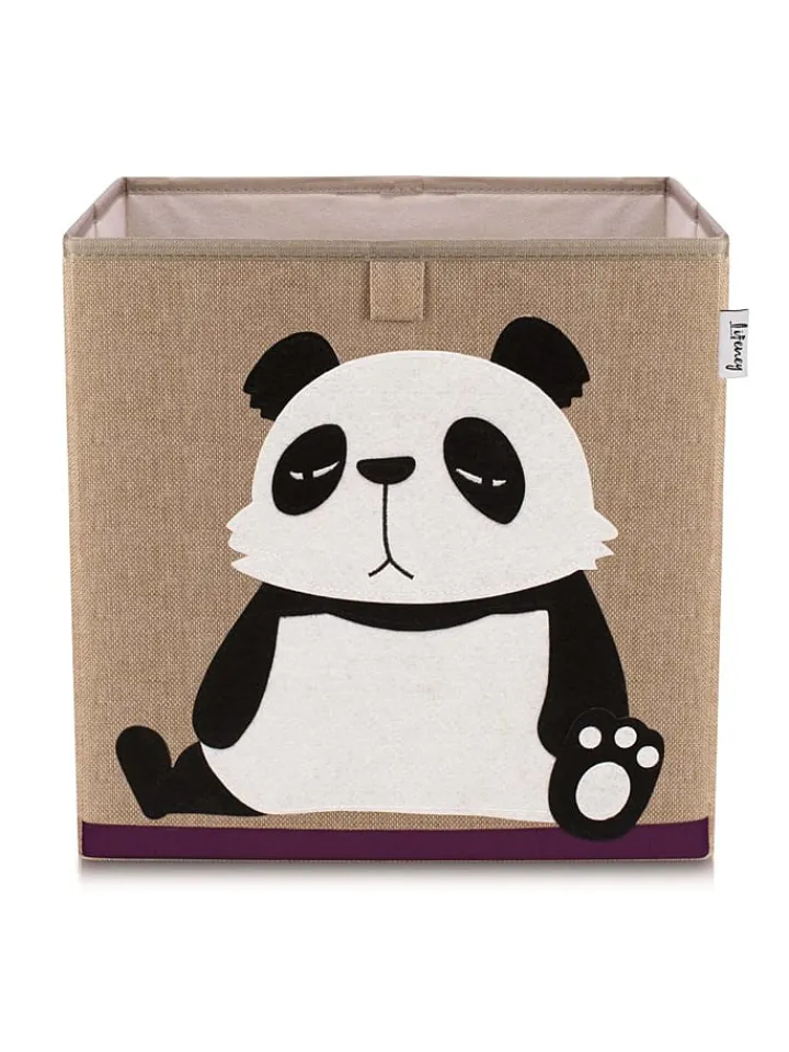 Lifeney Kisten & Körbe<Aufbewahrungsbox "Panda" in Hellbraun/ Weiß - (B)33 x (H)33 x (T)33 cm