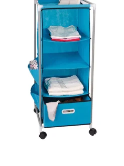 axentia Kisten & Körbe<Aufbewahrungscontainer in Hellblau - (B)38,5 x (H)99 x (T)38,5 cm