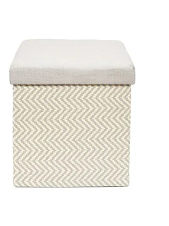 Ethnical Life Sitzmöbel<Aufbewahrungshocker in Beige/ Grau - (B)38 x (H)38 x (T)38 cm