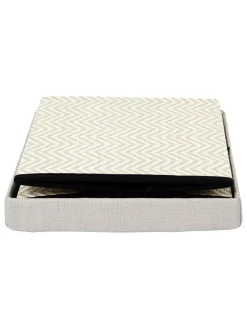 Ethnical Life Sitzmöbel<Aufbewahrungshocker in Beige/ Grau - (B)38 x (H)38 x (T)38 cm