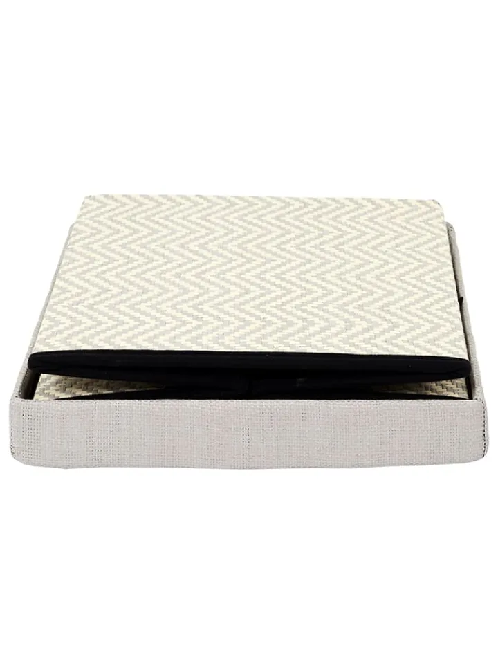 Ethnical Life Sitzmöbel<Aufbewahrungshocker in Beige/ Grau - (B)38 x (H)38 x (T)38 cm