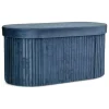Bizzotto Sitzmöbel<Aufbewahrungshocker ''Jocelyn'' in Dunkelblau - (B)76 x (H)38 x (T)38 cm