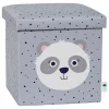 STORE IT Kindermöbel|Sitzmöbel<Aufbewahrungshocker "Panda" in Grau - (B)35 x (H)35 x (T)35 cm