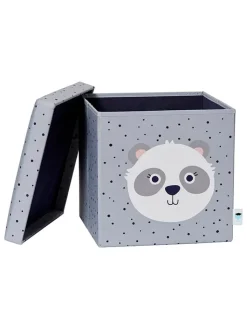 STORE IT Kindermöbel|Sitzmöbel<Aufbewahrungshocker "Panda" in Grau - (B)35 x (H)35 x (T)35 cm