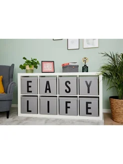 STORE IT Kisten & Körbe<Aufbewahrungskiste "I" in Grau - (B)30 x (H)30 x (T)30 cm