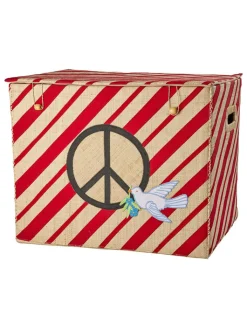 Rice Kisten & Körbe<Aufbewahrungskiste in Rot/ Beige - (B)41 x (H)52 x (T)37 cm