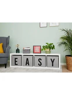 STORE IT Kisten & Körbe<Aufbewahrungskiste "P" in Grau - (B)30 x (H)30 x (T)30 cm