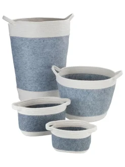 Wenko Kisten & Körbe<Aufbewahrungskorb "Bea" in Grau - (B)18 x (H)13 x (T)12 cm