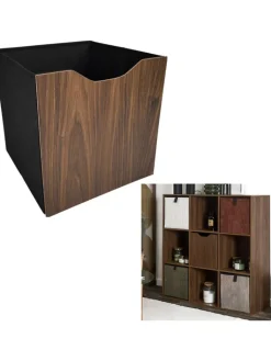 Rétro Chic Kisten & Körbe<Aufbewahrungskorb in Braun/ Schwarz - (B)30 x (H)30 cm