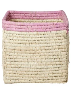 Rice Kisten & Körbe<Aufbewahrungskorb in Creme/ Pink - (B)20 x (H)20 x (T)20 cm