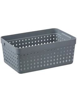 NHG Kisten & Körbe<Aufbewahrungskorb in Grau - (B)23,8 x (H)10 x (T)15,8 cm