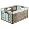 Joybos Kisten & Körbe<Aufbewahrungskorb in Hellbraun/ Hellblau - (B)48 x (H)34,5 x (T)23,5 cm