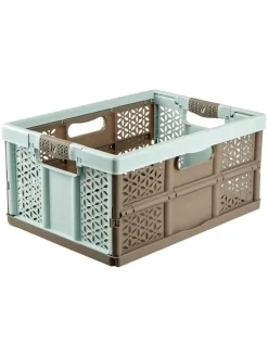 Joybos Kisten & Körbe<Aufbewahrungskorb in Hellbraun/ Hellblau - (B)48 x (H)34,5 x (T)23,5 cm
