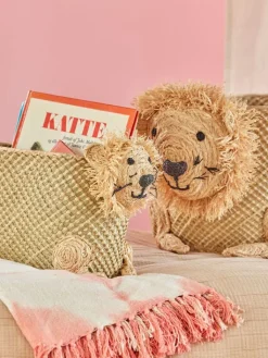 Rice Kisten & Körbe<Aufbewahrungskorb "Lion" in Beige - (H)34 x Ø 20 cm