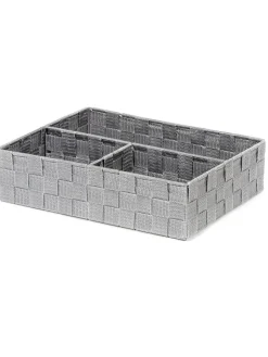 Compactor Kisten & Körbe<Aufbewahrungskorb "Stan" in Grau - (B)32 x (H)25 x (T)8 cm