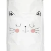Folkifreckles Kisten & Körbe<Aufbewahrungstüte "Cat" in Weiß/ Schwarz - (B)60 x (H)90 x (T)13 cm