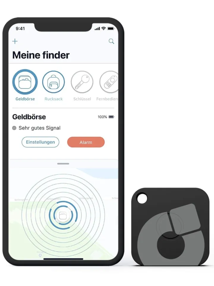 musegear Smarthome & Wetterstationen<Aufladbarer Bluetooth-Schlüsselfinder "recharge" in schwarz