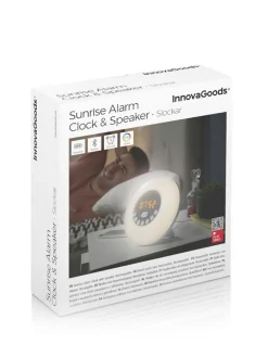 InnovaGoods Klima & Haushalt<Aufladbarer Sonnenaufgangswecker mit Lautsprecher in Weiß - Ø 16 cm