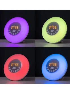 InnovaGoods Klima & Haushalt<Aufladbarer Sonnenaufgangswecker mit Lautsprecher in Weiß - Ø 16 cm