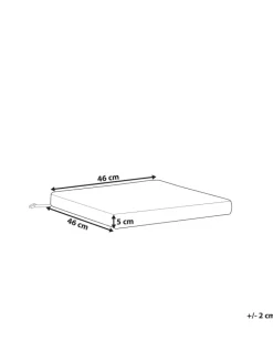 Beliani Gartenmöbel<Auflagen SASSARI in Weiß - (W) 46 x (H) 5 x (L) 46 cm