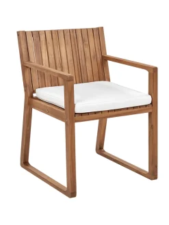 Beliani Gartenmöbel<Auflagen SASSARI in Weiß - (W) 46 x (H) 5 x (L) 46 cm