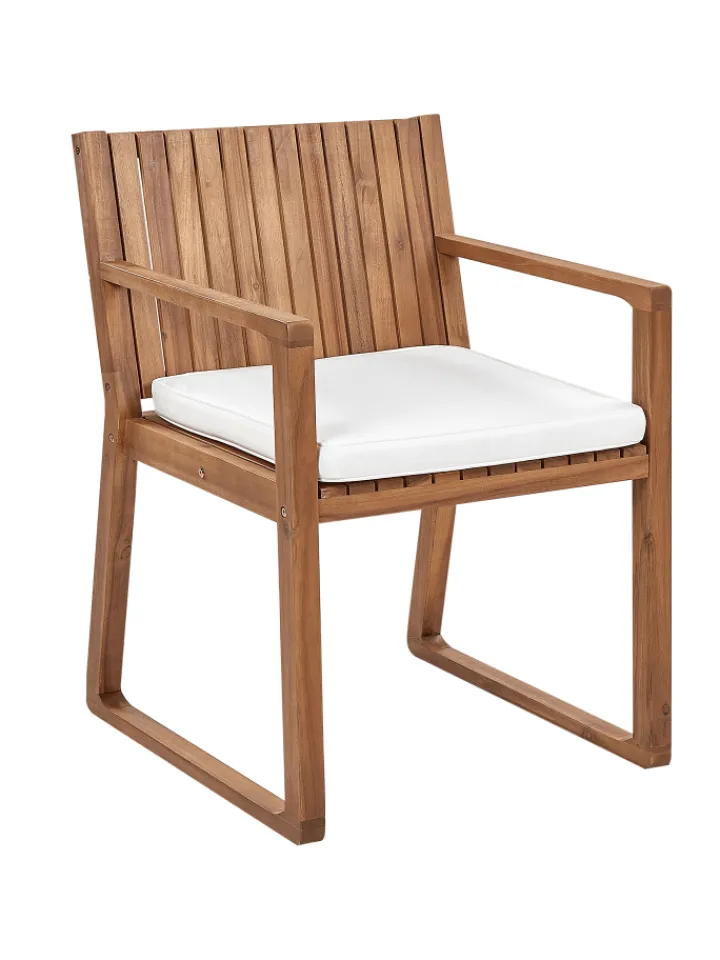 Beliani Gartenmöbel<Auflagen SASSARI in Weiß - (W) 46 x (H) 5 x (L) 46 cm