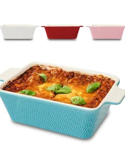 Praknu Kochgeschirr<Auflaufform aus Keramik für 2 Personen - Für Lasagne, Tiramisu &