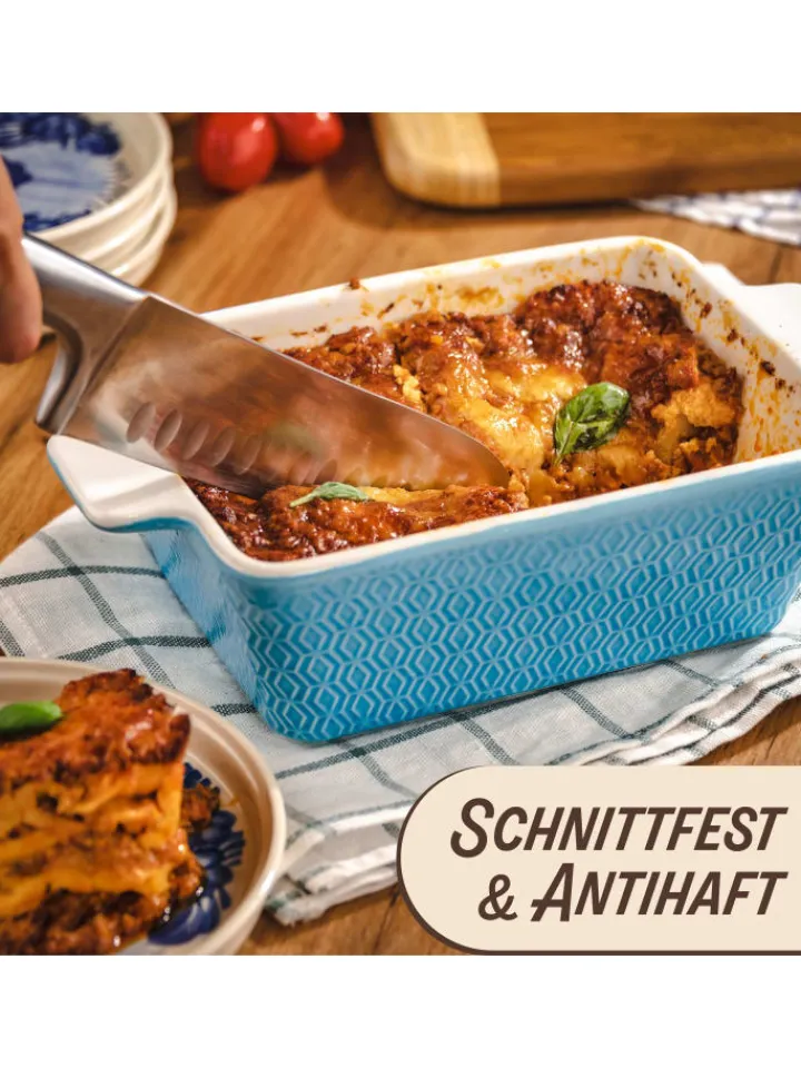 Praknu Kochgeschirr<Auflaufform aus Keramik für 2 Personen - Für Lasagne, Tiramisu &