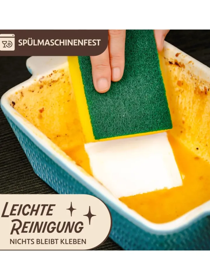 Praknu Kochgeschirr<Auflaufform aus Keramik für 2 Personen - Für Lasagne, Tiramisu &