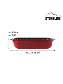 Stoneline Kochgeschirr<Auflaufform in Rot - (L)23 x (B)15 cm